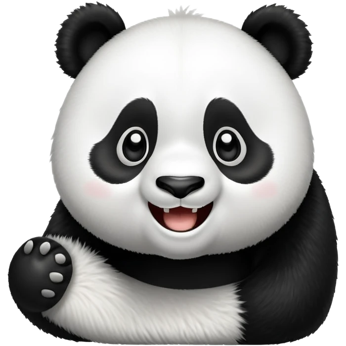Happy panda that is confident and excited emoji