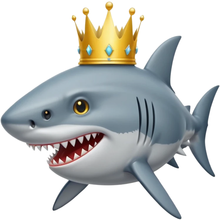 Shark with a crown  emoji