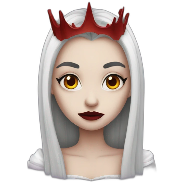 Sad vampire queen emoji