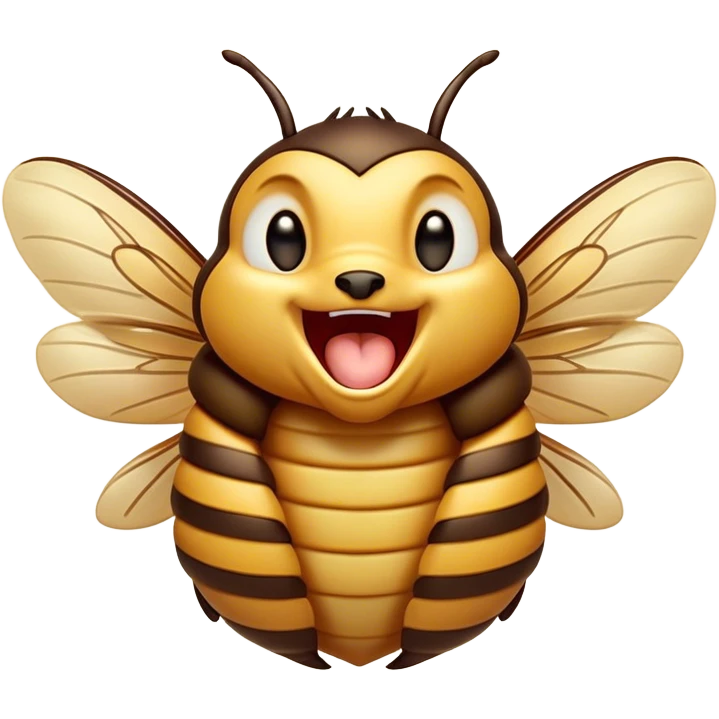 Cinematic Cute Yawning Hornet Portrait Emoji, Head tilted slightly with a dramatic, wide-open yawn, showcasing a small, striped body with softly drooping wings and sleepy, half-closed eyes, Simplified yet irresistibly adorable features, highly detailed, glowing with a soft, cozy glow, high shine, relaxed yet expressive, stylized with a dash of whimsical insect charm, soft glowing outline, capturing the essence of a drowsy yet affectionate hornet that appears ready to stretch out for a nap! emoji