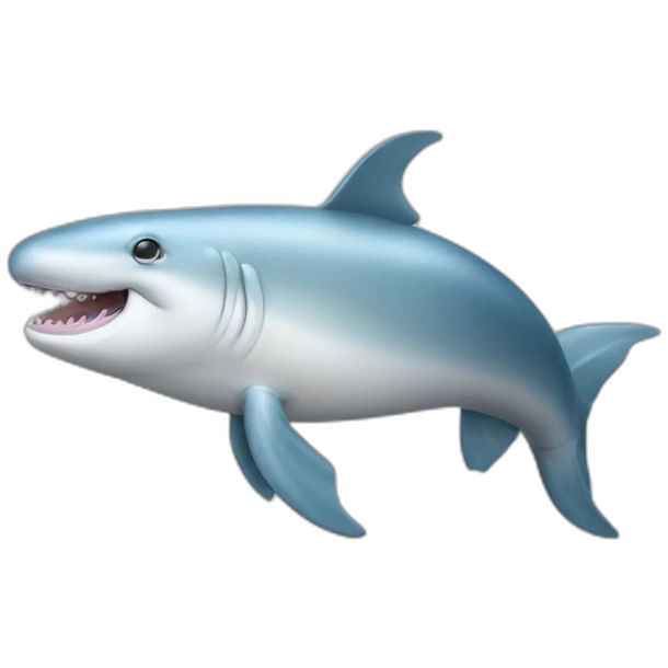 Beluga sturgeon fish in jeans emoji