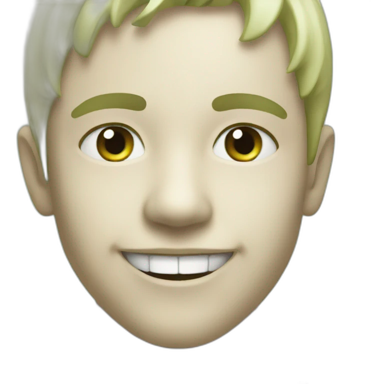 Smile green emoji