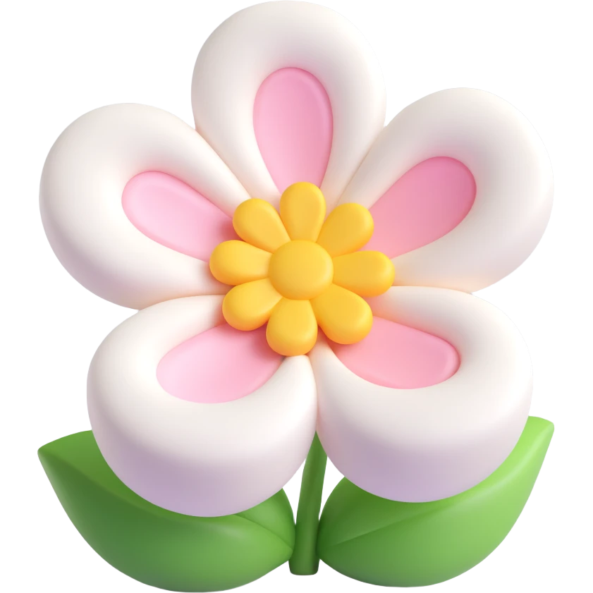 close-up of a flower-shaped marshmallow, showing its pillowy texture, gentle colors emoji