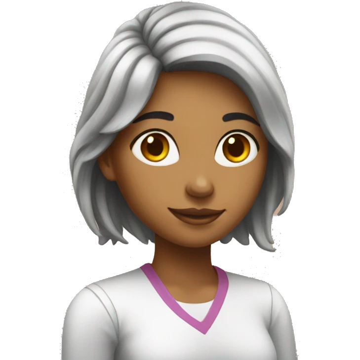 young woman biology emoji