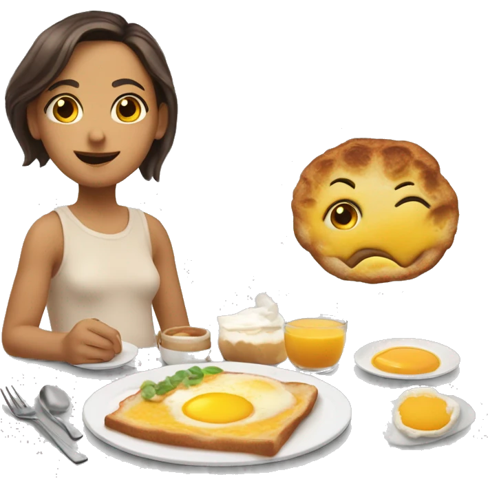 a breakfast mood emoji that represents the beauty of the morning and the bauty of staying together havng breakfast emoji