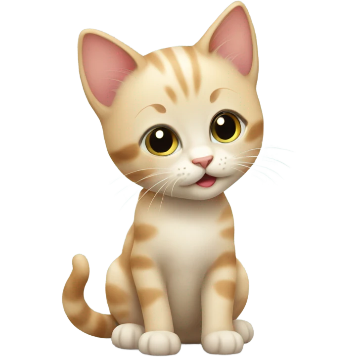 kitten say thank you emoji