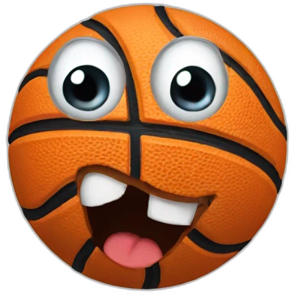 Shocked basketball emoji