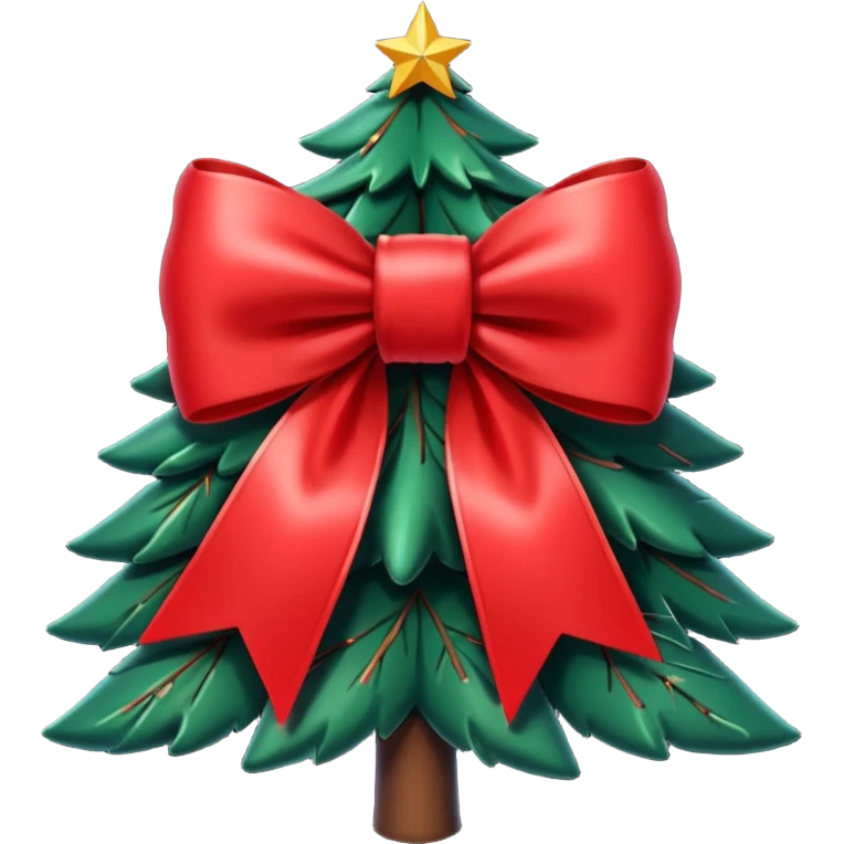 christmas frame with a big red bow in the top middle of the frame and a small christmass tree at the left bottom corner of the frame, giving christmas vibe emoji