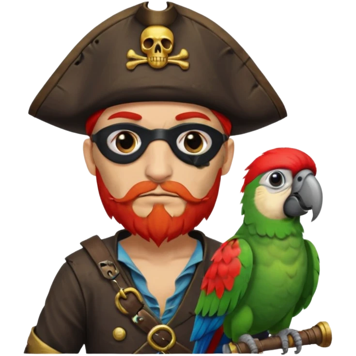 pirate and parrot emoji