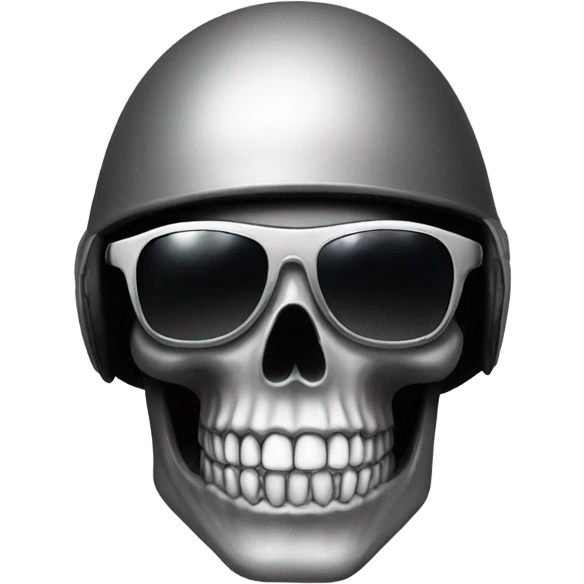 Skull Helmet sunglasses emoji