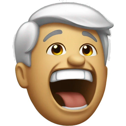 laugh while worry emoji