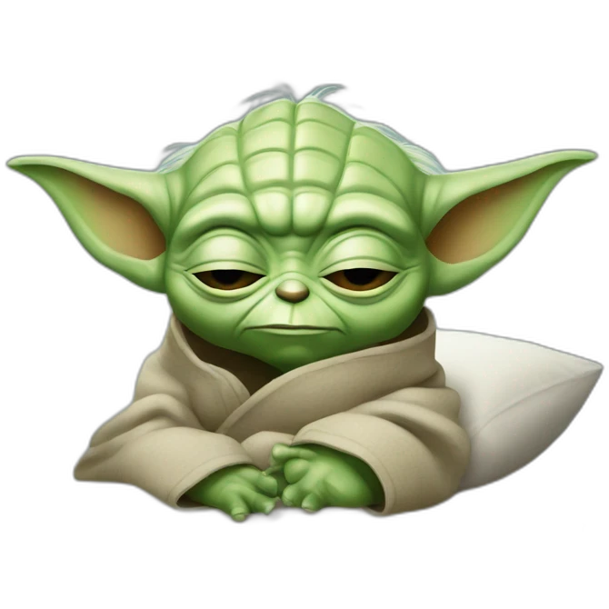 Yoda en train de dormir emoji