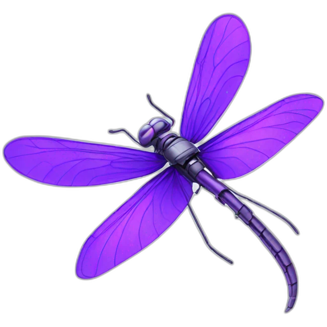 purple robotic dragonfly emoji