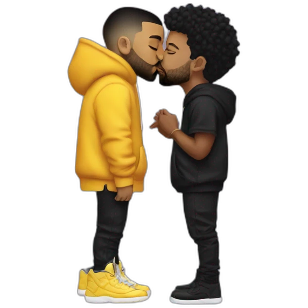drake kissing 21 savage emoji