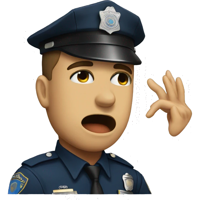 Crying cop emoji