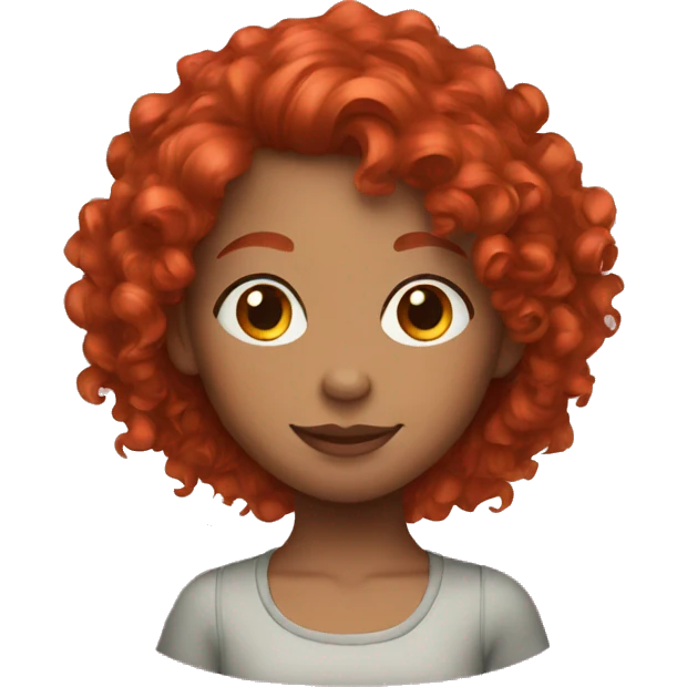 a girl with red curly hair emoji