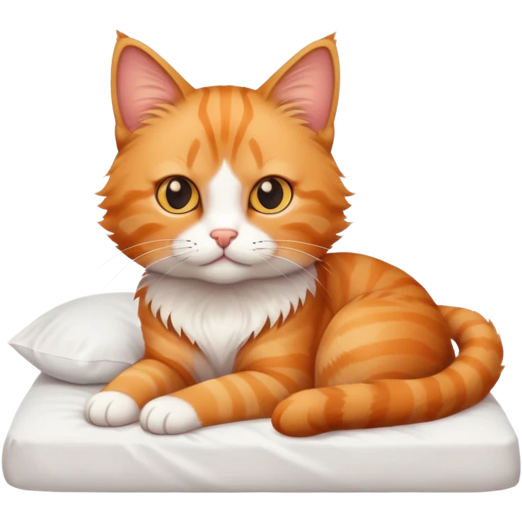 cat sitting on a bed emoji