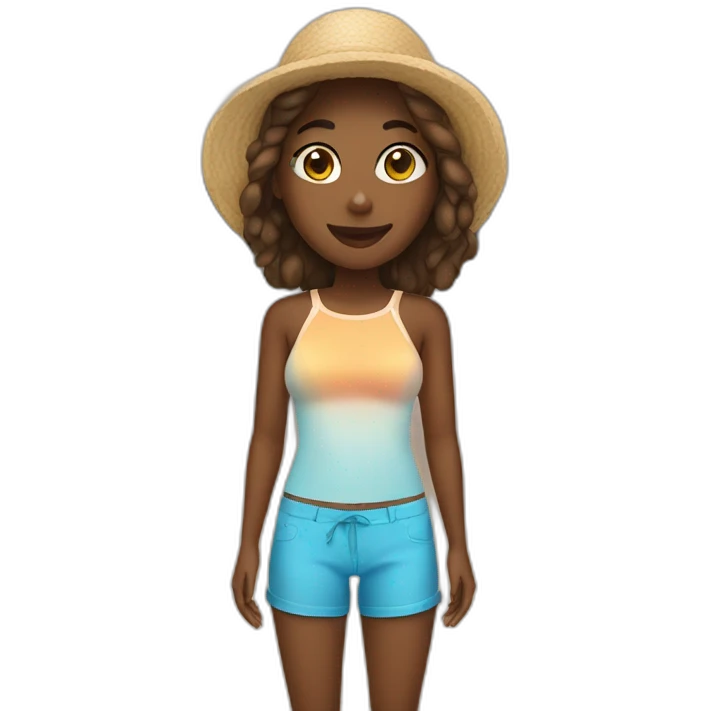 woman at the beach emoji