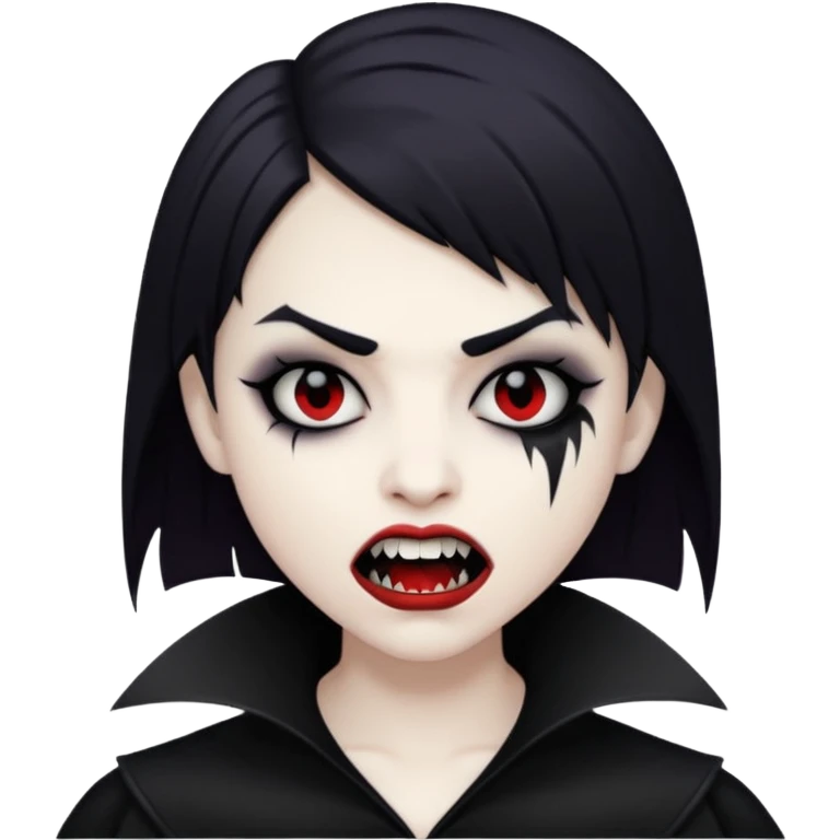 pale skin emo dark hair vampire emoji
