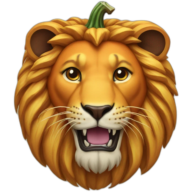Lion pumpkin  emoji