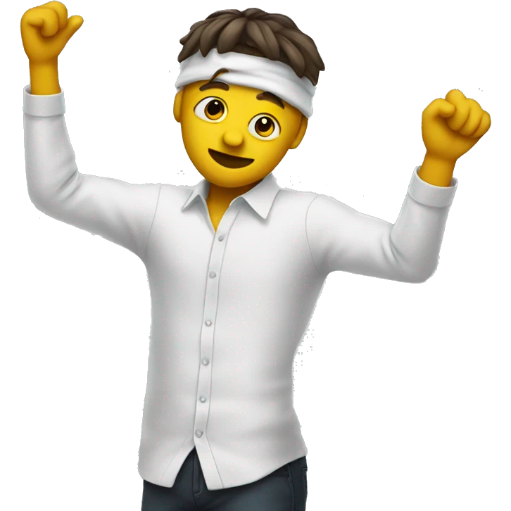 emoji hitting the dab emoji