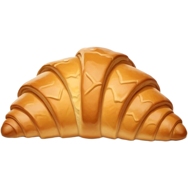 Croissant on the white plate emoji