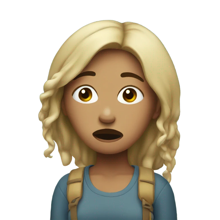 Woman who is Crying at a creek emoji