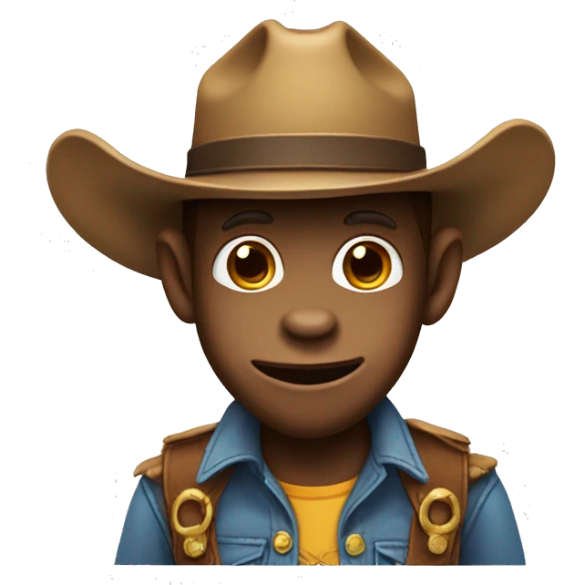 Monkey do a like with cow-boy  emoji