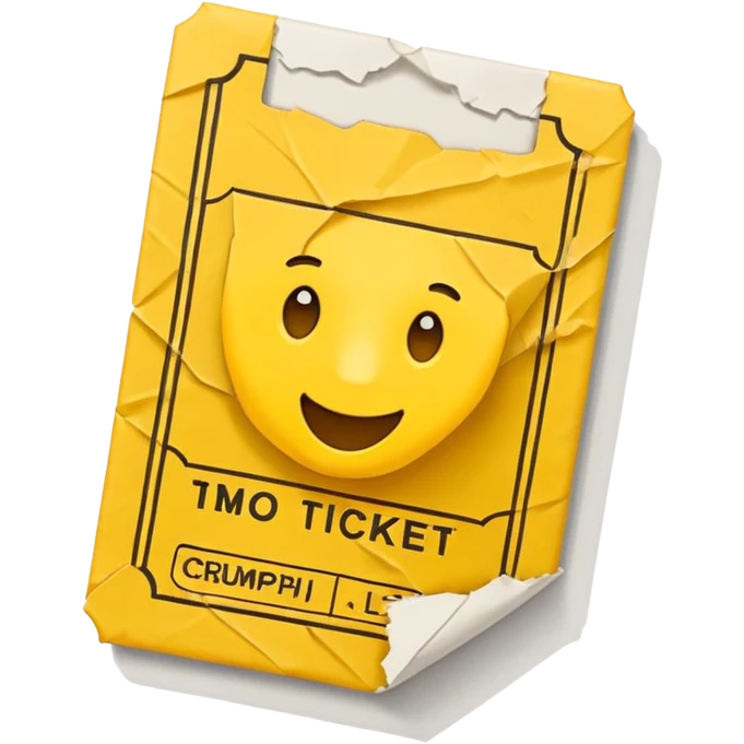 yellow card ticket  emoji