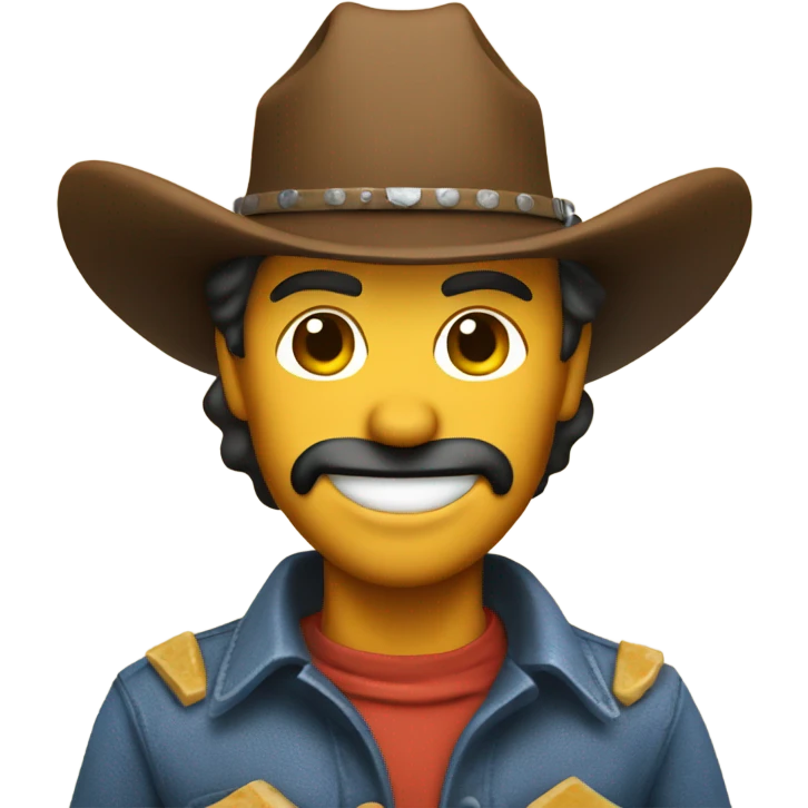 Cowboy made from cheese  emoji