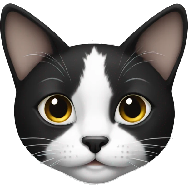Black and white cat  emoji