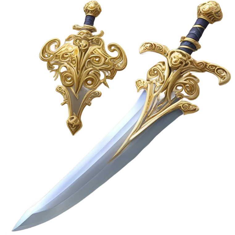 Magic Gold sword emoji