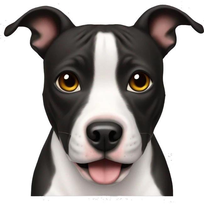 staffordshire bull terrier black jump up scared emoji