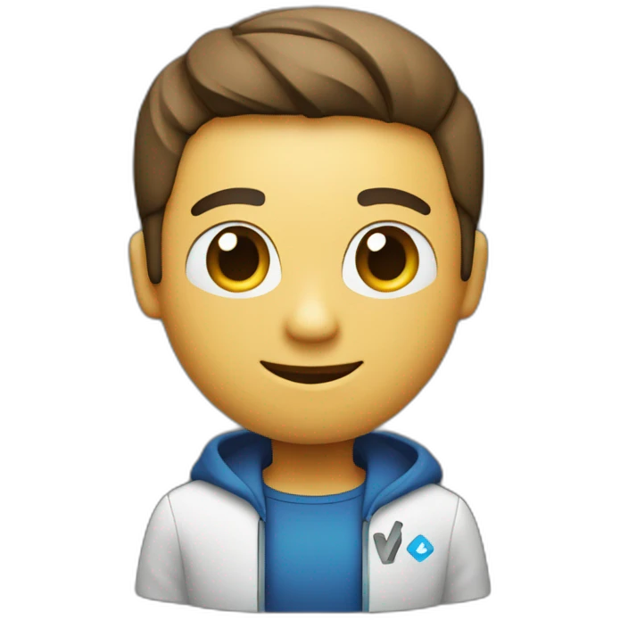 A pc with vscode opened, codes on it, 8k, logo for bussiness  emoji