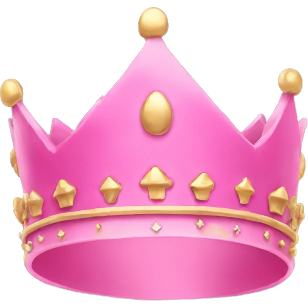 Pink crown emoji