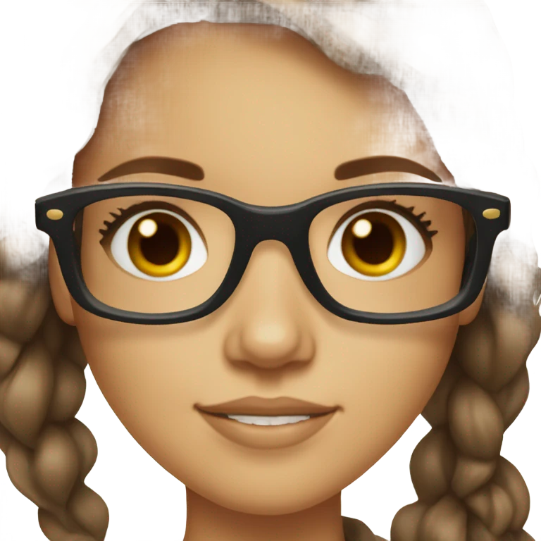 Jessica alba with glasses and brown hair  emoji