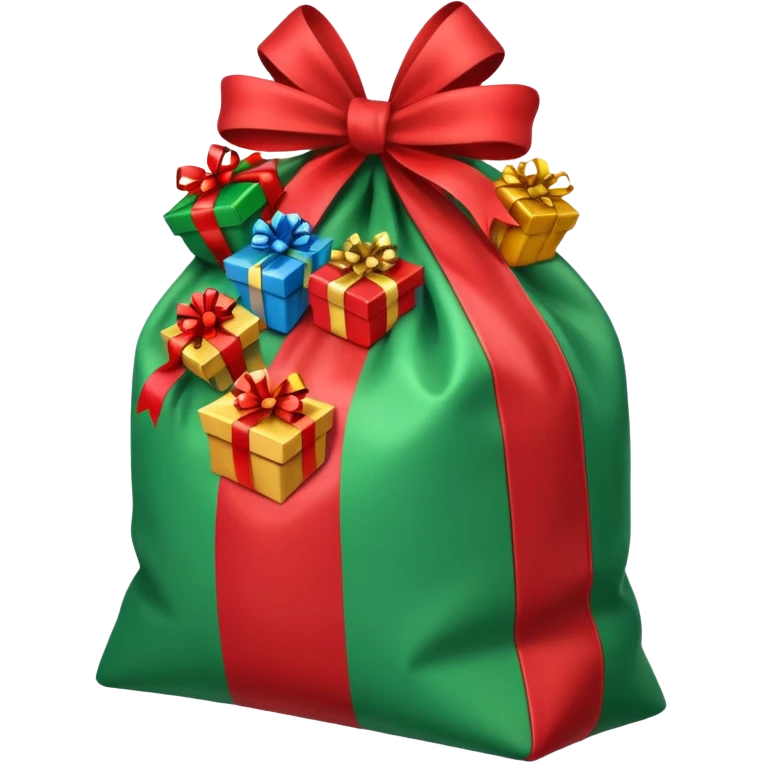 Christmas gift sack opened emoji
