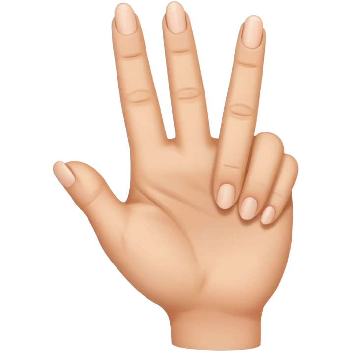 pointer finger and middle finger connecting to thumb  emoji