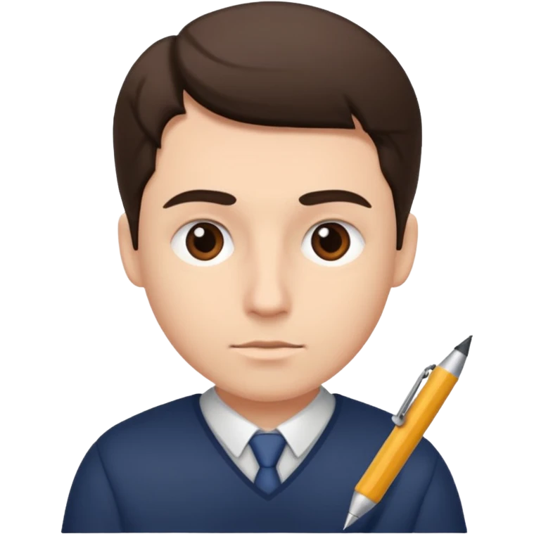 light man writing emoji