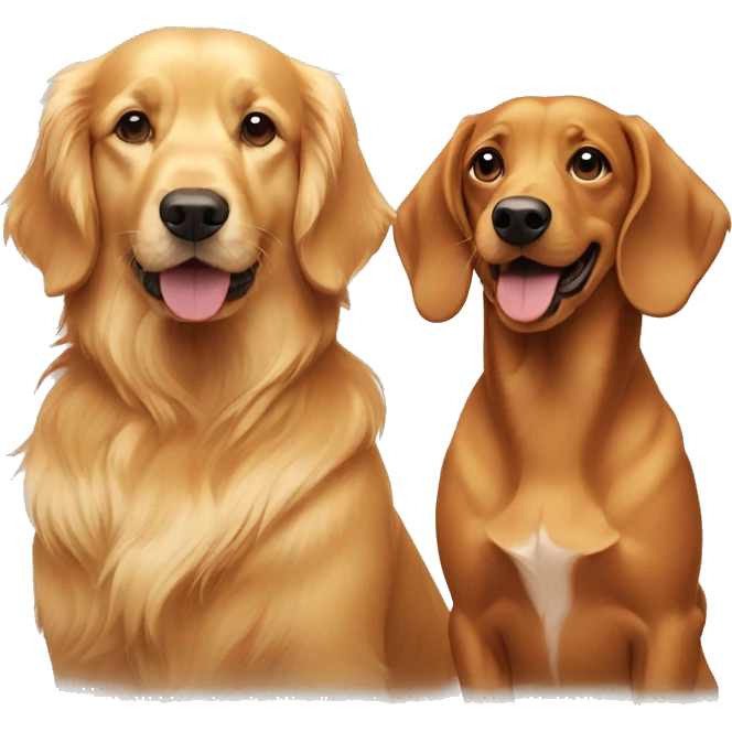 golden retriever and dachshund emoji