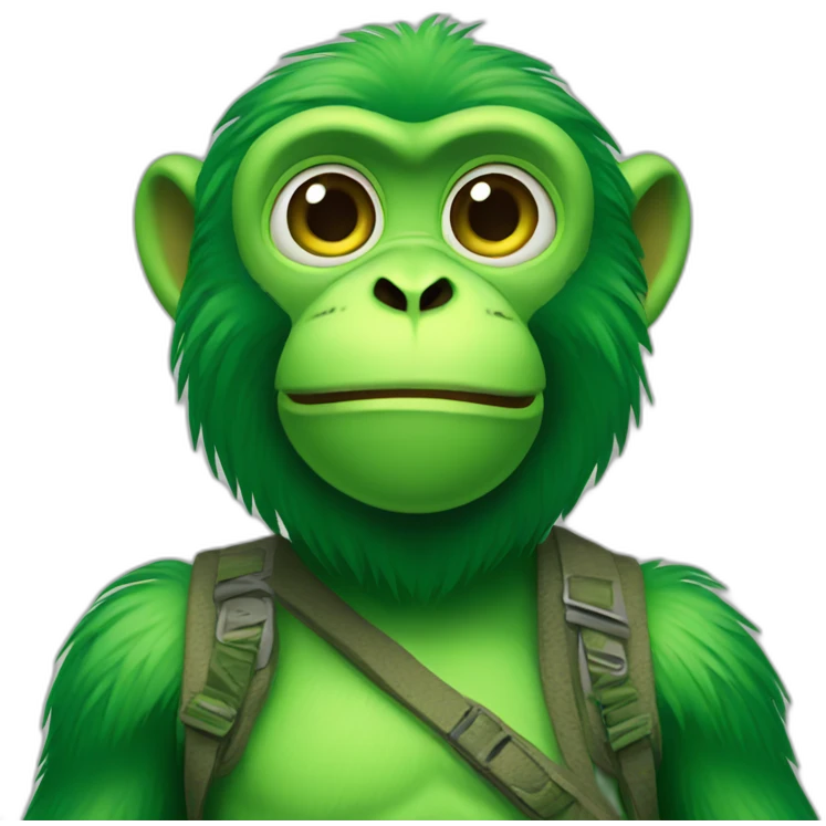 Green monkey emoji