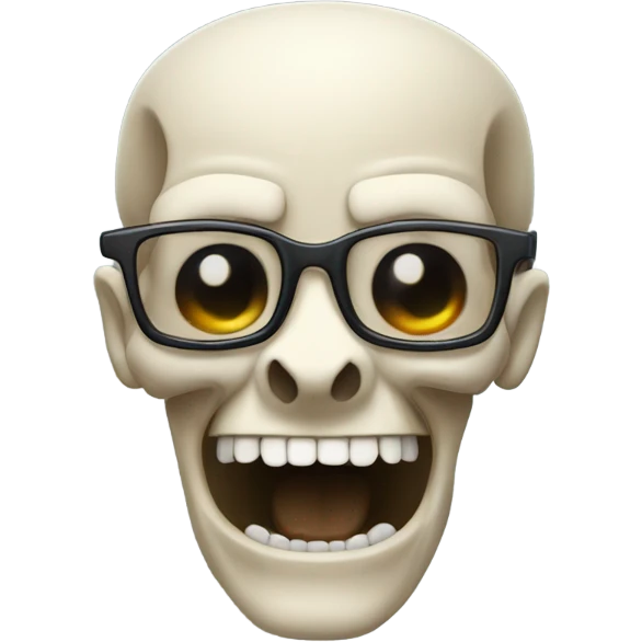 skull nerd emoji emoji
