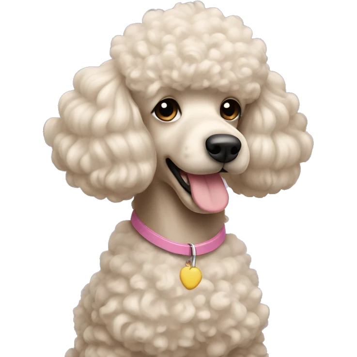 poodle. beige hair. airpod max emoji