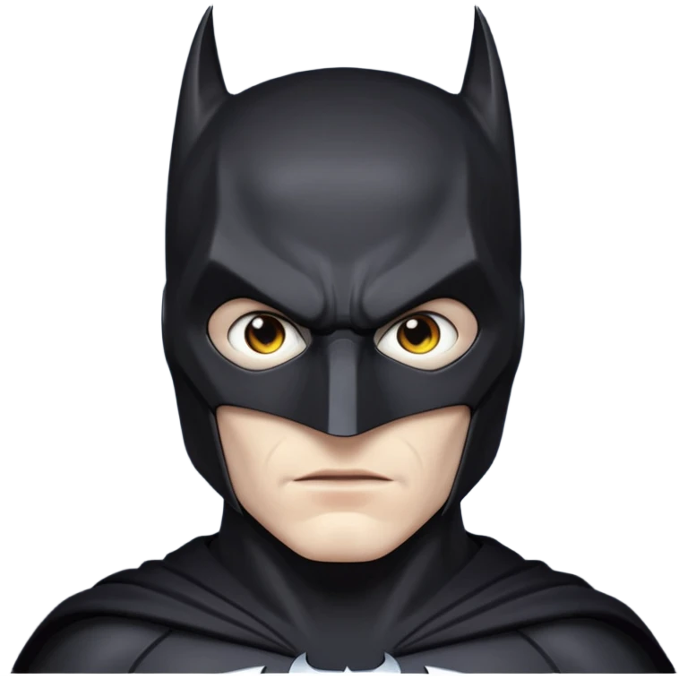 Batman white person glowing eyes emoji