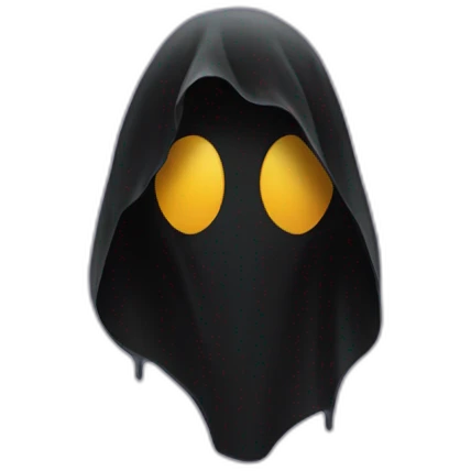 Ghostface with black shroud emoji