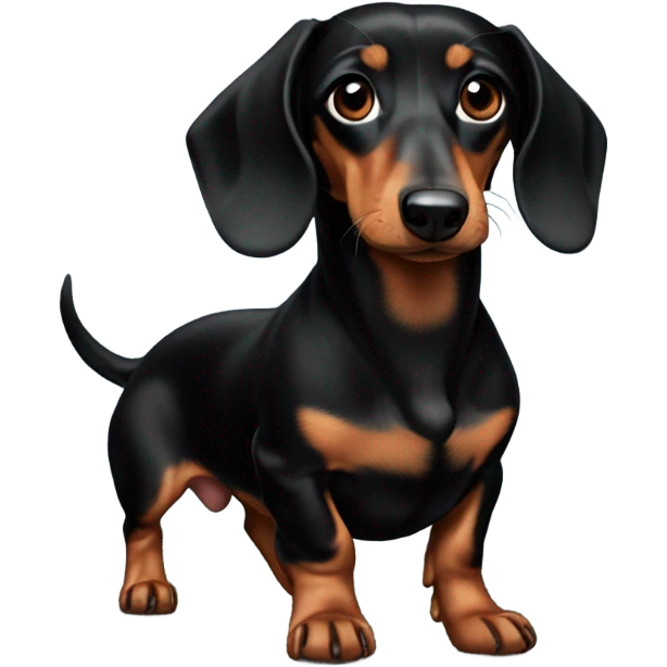 Black and tan dachshund  emoji