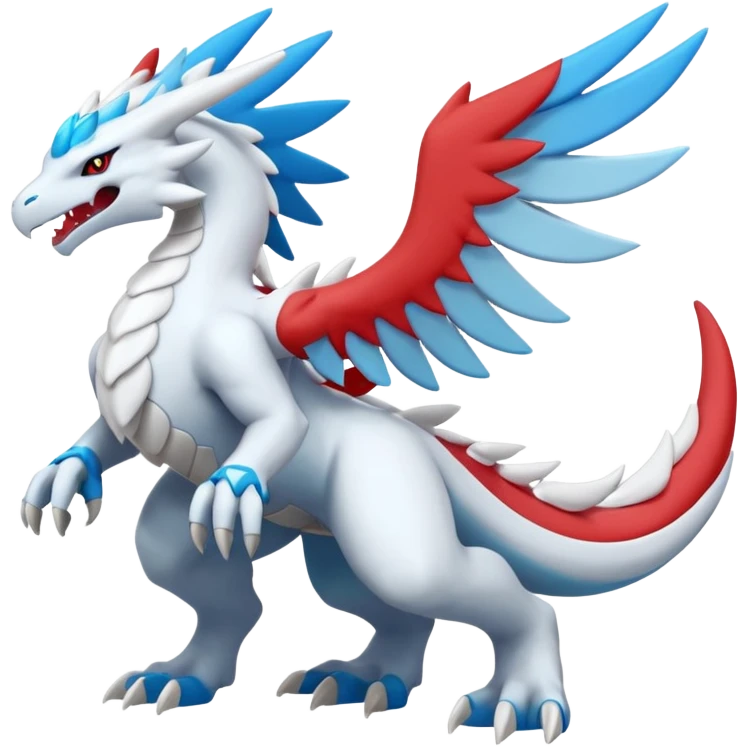 Inteleon-Amaura-Salamence-Reshiram-Zekrom-Pokémon-fusion (full body) emoji