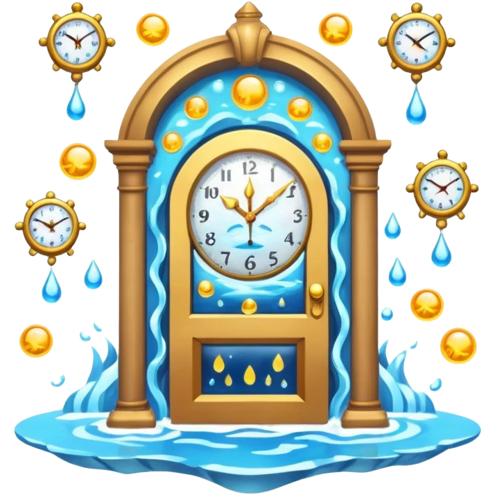 surreal heaven with melting clocks, floating doors, and celestial rivers emoji
