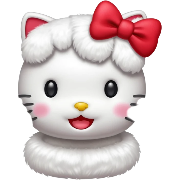 Hello Kitty smiling and winking emoji