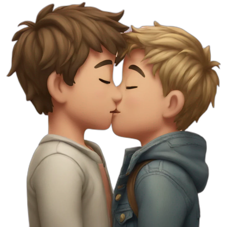 pig boy kiss emoji
